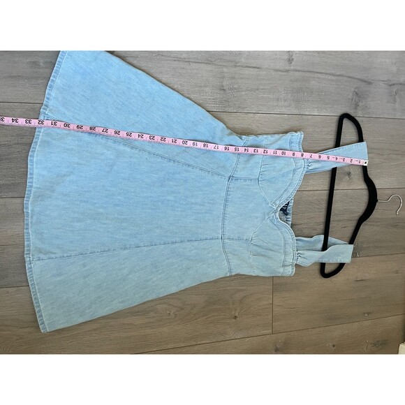 Gap Sweetheart Blue Denim Mini Dress Women’s Medium - Picture 4 of 10
